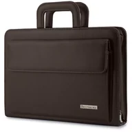 Walizki - Biwuar neseser aktówka teczka organizer dla handlowca stylowa brązowa Beltimore brązowy, beżowy - miniaturka - grafika 1