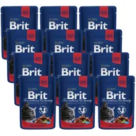 Mokra karma dla kotów - BRIT Cat WOŁOWINA i GROSZEK 12x100g - miniaturka - grafika 1