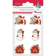 Pasmanteria - Dekoracje drewniane samoprzylepne 6 szt piernikowy domek Titanum Christmas - miniaturka - grafika 1