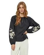 Bluzki damskie - Peppercorn Damska bluzka z długim rękawem Phyllis, Czarny Druk, 36 - miniaturka - grafika 1