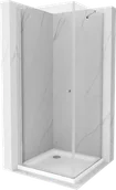Kabiny prysznicowe - Mexen Pretoria kabina prysznicowa uchylna 70x70 cm, transparent, chrom + brodzik Flat - 852-070-070-01-00-4010 - miniaturka - grafika 1