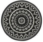 Dywany - HANSE Home Hanse Home welurowy dywan Valencia czarny kremowy okrągły,  140 cm - miniaturka - grafika 1