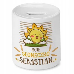 Skarbonka 330 ml Dla Sebastiana Syna Dziecka z Nadrukiem ze Zdjęciem - Skarbonki - miniaturka - grafika 1