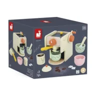 Zabawki AGD - Drewniany ekspres ciśnieniowy do kawy z akcesoriami Shiny Grandma 3+ Janod - miniaturka - grafika 1