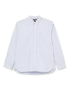 Sukienki - Tommy Hilfiger Męska sukienka Dc Tencel Bold Rf Stripe Shirty, Kopenhagen niebieski/biały, XXL, Copenhagen niebieski/biały, XXL - grafika 1