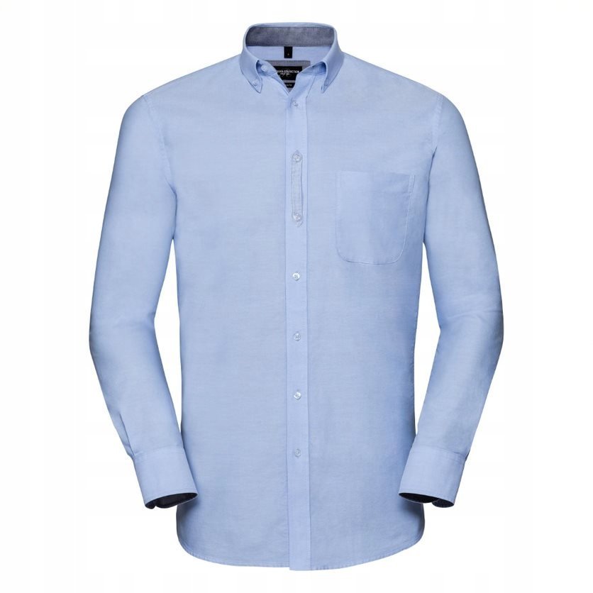 Koszula męska z długim rękawem Oxford Oksfordzki Niebieski r. 2XL
