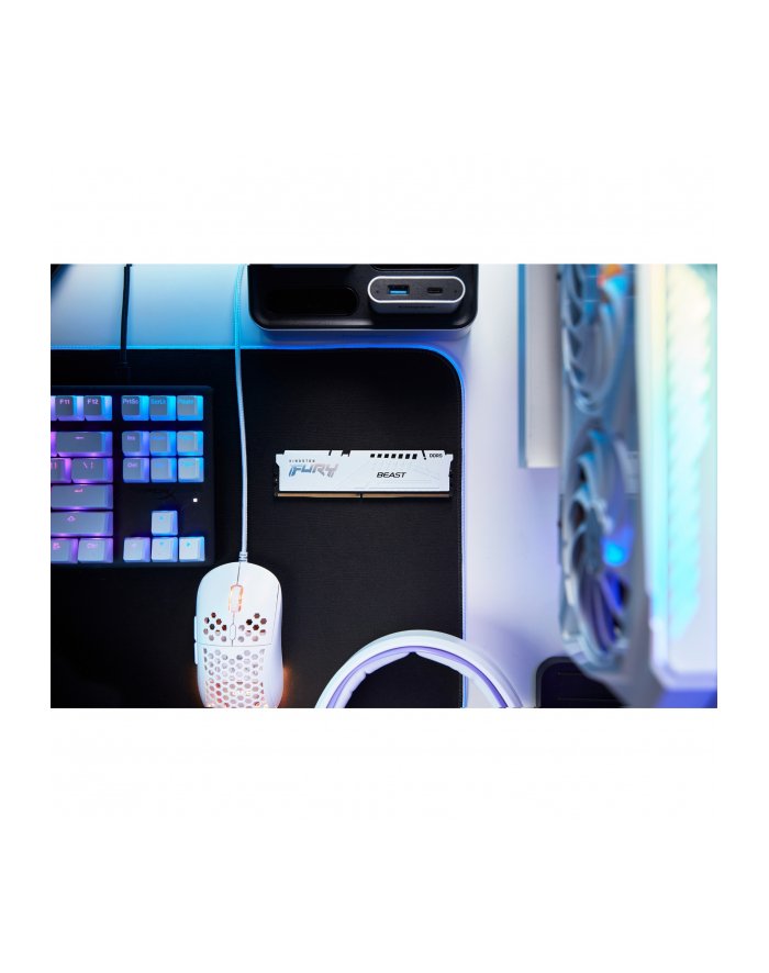 kingston Pamięć DDR5 Fury Beast 16GB1*16GB/5200 CL40 Biała KF552C40BW-16