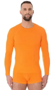 Bluza termoaktywna męska Brubeck Active Wool LS12820 pomarańczowy - Bluzy sportowe męskie - miniaturka - grafika 1