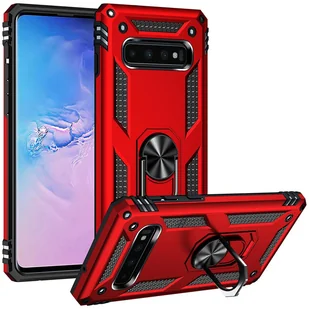 Etui na telefon komórkowy Armor Shield do Samsung Galaxy S10 Plus pokrowiec Ultra Hybrid Case pokrowiec ochronny na telefon komórkowy, czerwony - Etui i futerały do telefonów - miniaturka - grafika 1