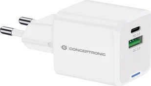 Ładowarka Conceptronic CONCEPTRONIC Ladegerät 2Port 20W,1xUSB-C,1xUSB-A 1.5m ws - Ładowarki samochodowe - miniaturka - grafika 1