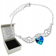 Bransoletki - Srebrna Bransoletka Skrzydła Serce Oceanu GRAWER - miniaturka - grafika 1