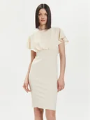 Sukienki - Rinascimento Sukienka koktajlowa CFC0118271003 Beżowy Regular Fit - miniaturka - grafika 1