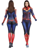 Stroje karnawałowe - Strój Kostium Carol Danvers Kapitan Cosplay 164/170 - miniaturka - grafika 1