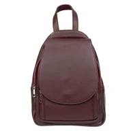 Torebki damskie - Plecak Skórzany Damski Vezze Collina Bordowy - miniaturka - grafika 1
