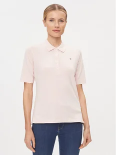 Tommy Hilfiger Polo 1985 WW0WW37820 Różowy Regular Fit - Koszulki i topy damskie - miniaturka - grafika 1