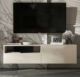 Wisząca Szafka RTV komoda szuflada kaszmir MAT 120 - Szafki RTV - miniaturka - grafika 1