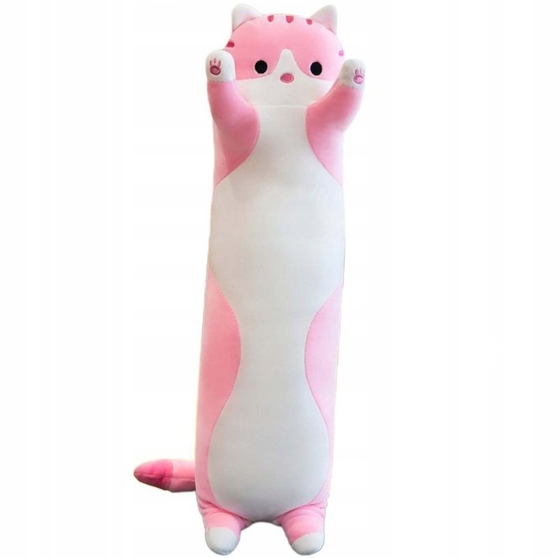MASKOTKA DŁUGI KOT KOTEK PARÓWKA PLUSZAK PRZYTULANKA ZABAWKA PODUSZKA 90cm