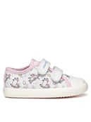 Buty dla dziewczynek - Geox Sneakersy B Gisli B451MB 000AN C0406 M Biały - miniaturka - grafika 1