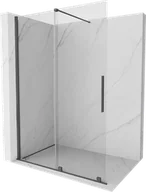 Ścianki i drzwi prysznicowe - Mexen Velar drzwi prysznicowe rozsuwane Walk-in 160 cm, transparent, gun gray szczotkowany - 871-160-000-03-66 - miniaturka - grafika 1