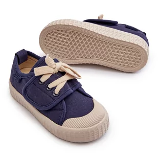 Dziecięce Trampki HI-POLY System Big Star NN374016 Granatowe niebieskie - Buty dla dziewczynek - miniaturka - grafika 1