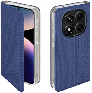 Etui z klapką do Xiaomi Redmi Note 14 Pro 4G Zamykane Granatowe Futerał - Etui i futerały do telefonów - miniaturka - grafika 1