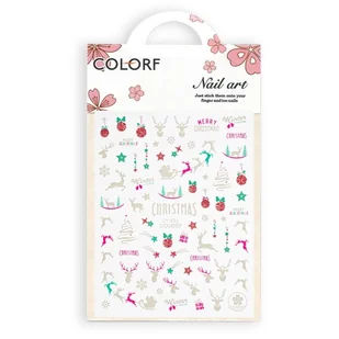 Allepaznokcie Naklejki do paznokci cienkie samoprzylepne świąteczne świecące w UV Colorf CY-022 - Ozdoby do paznokci - miniaturka - grafika 2