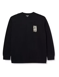 Wrangler Bluza męska Graphic Crew, czarna, XL - Bluzy męskie - miniaturka - grafika 1