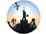 Ciasta i półprodukty do ciast - Dekoracyjny opłatek tortowy Minecraft - 20 cm - miniaturka - grafika 1