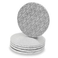 Dodatki do ciast w proszku - Modecor okrągły podkład pod tort srebrny 25cm - miniaturka - grafika 1