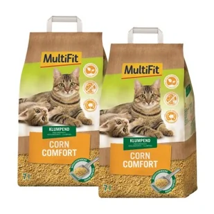 MultiFit Żwirek zbrylający Corn Comfort 2x7 l - Żwirek dla kotów - miniaturka - grafika 1
