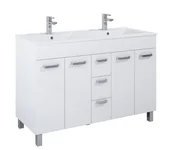 Szafki łazienkowe - Szafka łazienkowa z umywalką Elita Sunn 120 cm biały połysk RE169196008060 - miniaturka - grafika 1