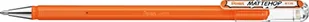 Pentel K110-VFX Mattehop żelowy długopis atramentowy z wysoko kryjącym atramentem, o matowym wykończeniu, model z nasadką, 1 sztuka, pomarańczowy - Długopisy - miniaturka - grafika 1