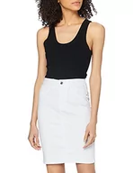 Spódnice - VERO MODA Damska spódnica Vmhot Nine Hw DNM Pencil Spódnica Ga Noos, Biały (Bright White Bright White), XS - miniaturka - grafika 1