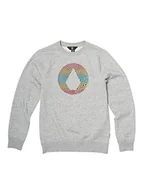 Bluzy dla chłopców - Volcom Bluza chłopięca Stone Crew szary Erikafiolet XL - miniaturka - grafika 1