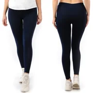 Legginsy - Legginsy damskie długie Polskie Getry Bawełniane Granatowe L 40 - miniaturka - grafika 1