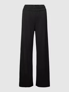 Spodnie damskie - Spodnie materiałowe z elastycznym pasem model ‘ALISA’ - grafika 1