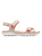 Sandały damskie - Clarks Skórzane sandały "Amanda Sprint" w kolorze jasnoróżowym - miniaturka - grafika 1
