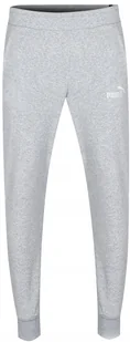 PUMA - SPODNIE DRESOWE MĘSKIE ESS Logo pants TR cl 679629-04 szary - Dresy męskie - miniaturka - grafika 1