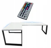 Biurka gamingowe - Biurko Gamingowe Narożne Loftowe Metalowe 180x120 Led Rgb Producent - miniaturka - grafika 1