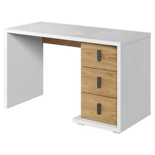 Biurko skandynawskie SIMI MS-06 biały / hikora naturalna - Biurka - miniaturka - grafika 1