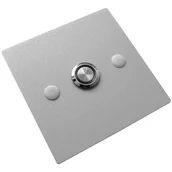 Dzwonki i gongi - Przycisk dzwonka do domofonu wyjścia wejścia furtki bramy drzwi Stal LED 9/12/24/230V srebrny - miniaturka - grafika 1