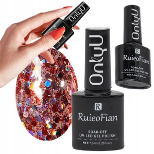 Intensywny Czerwony Hybrydowy Lakier Do Paznokci Z Brokatem Lakier Uv/L139 - Lakiery do paznokci Intensywny Czerwony Hybrydowy Lakier Do Paznokci Z Brokatem Lakier Uv/L139 - Lakiery do paznokci - miniaturka - grafika 1