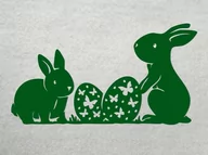 Dekoratorstwo - Zajączki z jajeczkami wielkanocnymi z kartonu - miniaturka - grafika 1