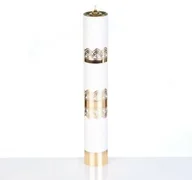 Dewocjonalia - Świeca na wkład olejowy biała bez regulacji 40 cm - miniaturka - grafika 1