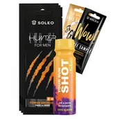 Balsamy i kremy do opalania - Soleo Hunter 3x15ml Bronzer Dla Mężczyzn + Gratisy - miniaturka - grafika 1