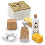 Zabawy w naśladowanie dorosłych - Drewniany zestaw do sprzątania dla dzieci - 10 elementów - miniaturka - grafika 1