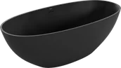 Wanny - Mexen Bari wanna wolnostojąca z konglomeratu 165 x 75 cm, czarna mat - 57221657570 - miniaturka - grafika 1