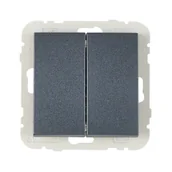 Wyłączniki światła i elektryczne - Efapel Włącznik podwójny LOGUS 90 Grafit - miniaturka - grafika 1