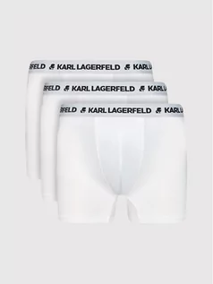 Majtki męskie - KARL LAGERFELD Komplet 3 par bokserek Logo Trunks 211M2102 Biały - grafika 1