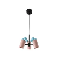 Lampy sufitowe - Jasnoniebiesko-różowa lampa wisząca z metalowym kloszem Mouse II – GTV - miniaturka - grafika 1